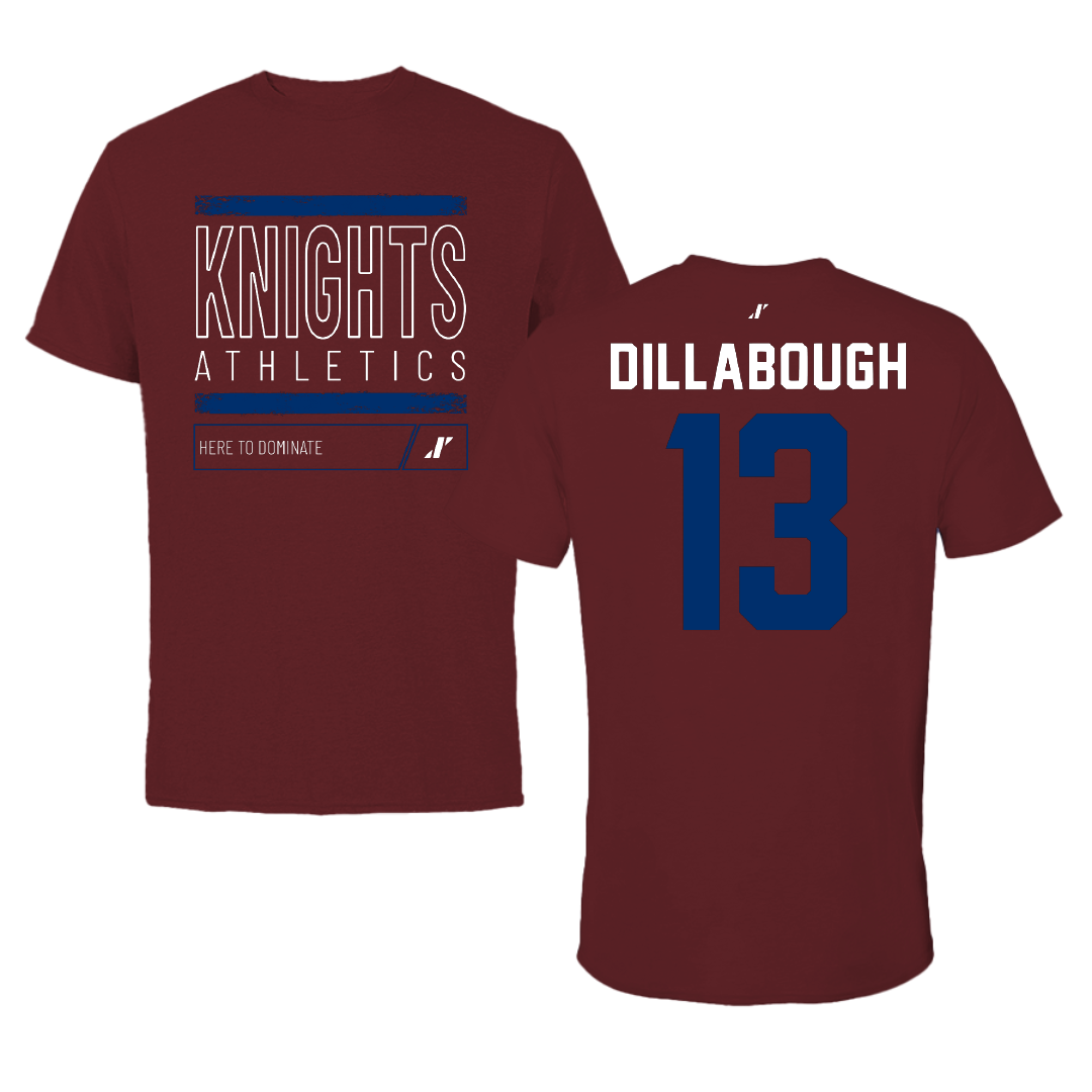 Fairleigh Dickinson University-Metropolitan Campus Lacrosse Maroon Dominate Tee - #13 Karly Dillabough