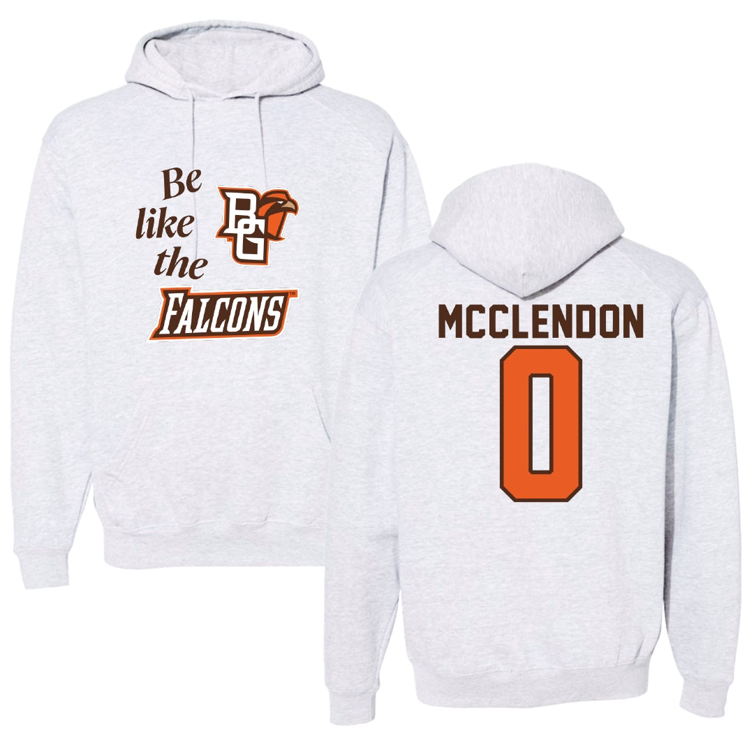 Bowling Green State University Football Light Gray Be Like Us Hoodie - #0 Darius McClendon