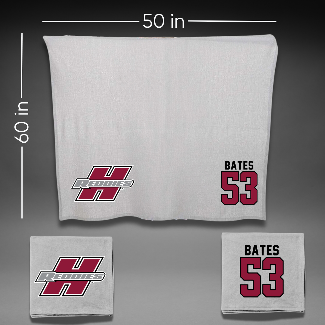 Henderson State University Baseball Gray Blanket - #53 Christian Bates