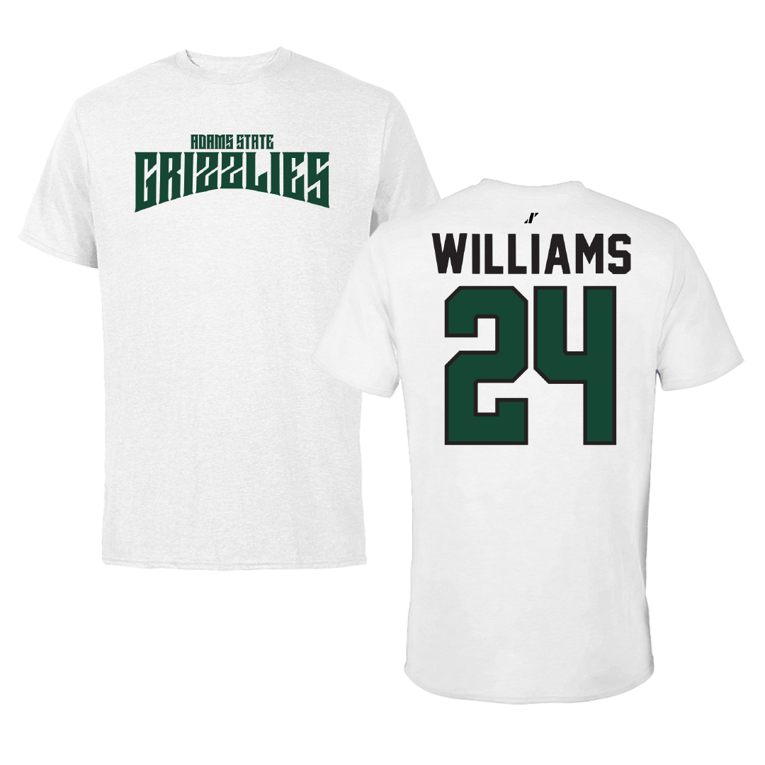 Adams State University Football White Classic Tee - #24 Christopher Williams