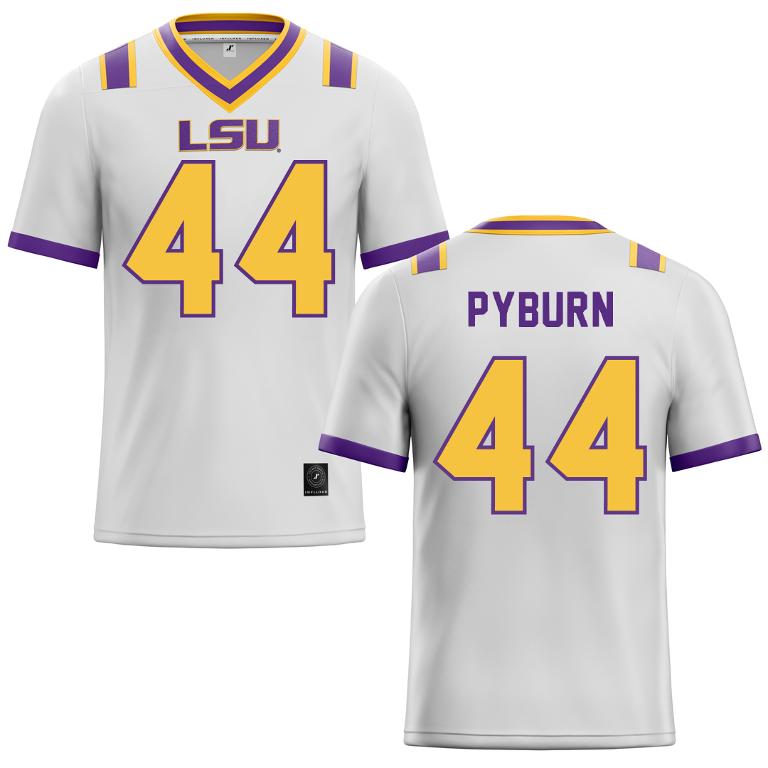 Louisiana State University White Football Jersey - #44 Jack Pyburn