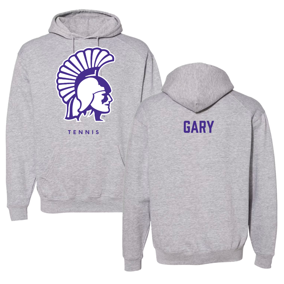 Winona State University Tennis Gray Hoodie - Skylar Gary