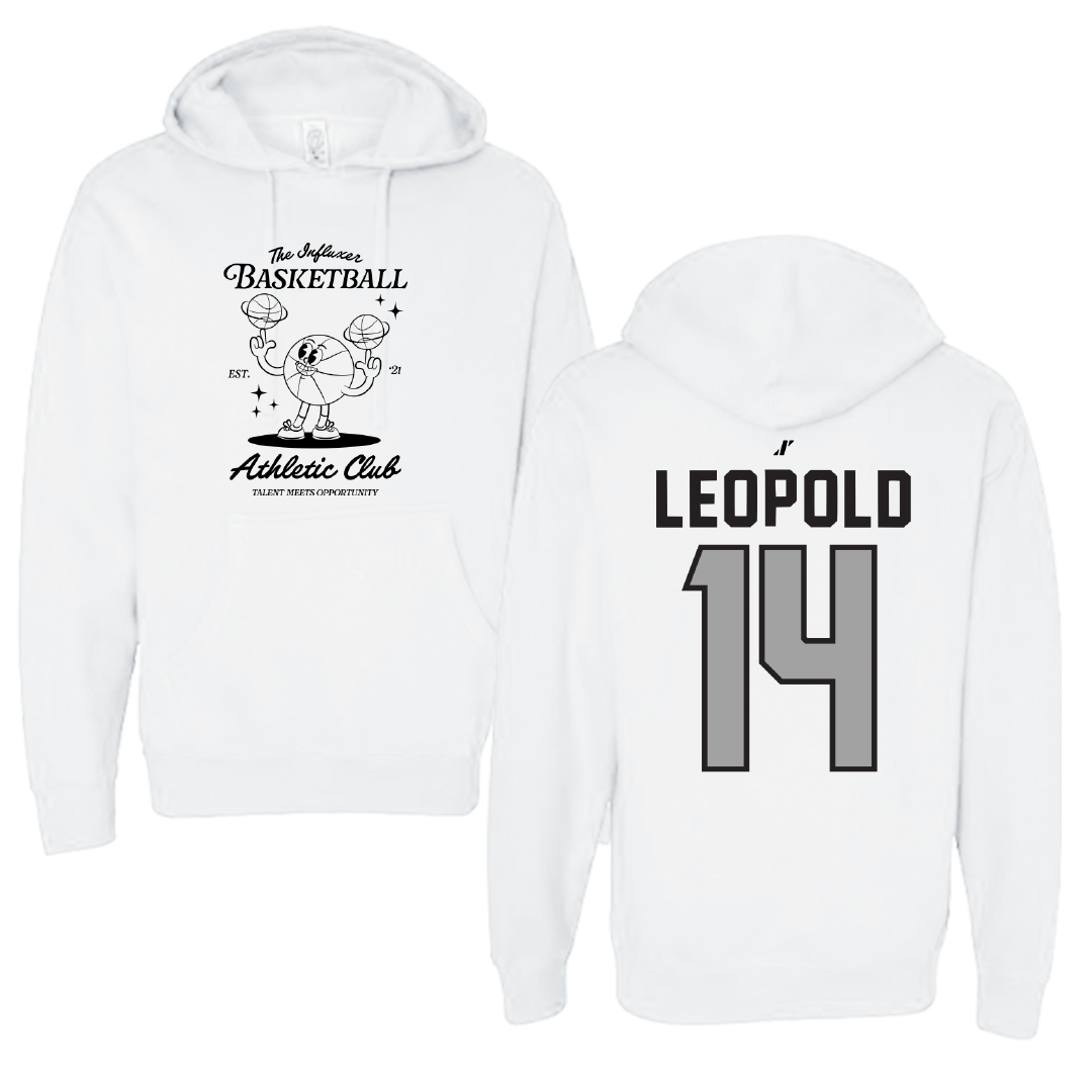 Basketball White Influxer Athletic Club Hoodie - #14 Savannah Leopold
