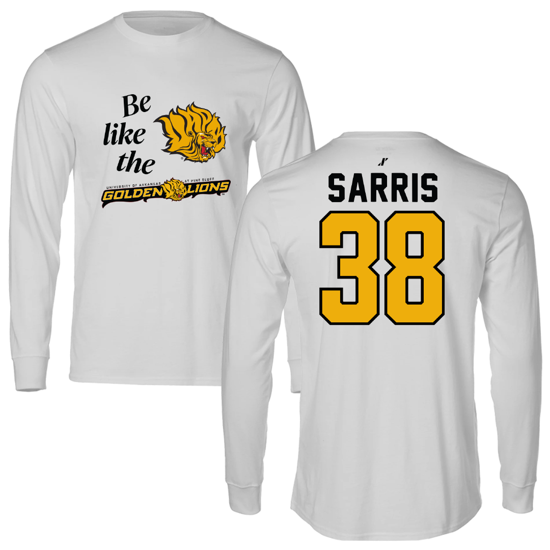 University of Arkansas-Pine Bluff Football Light Gray Be Like Us Long Sleeve - #38 Dean Sarris