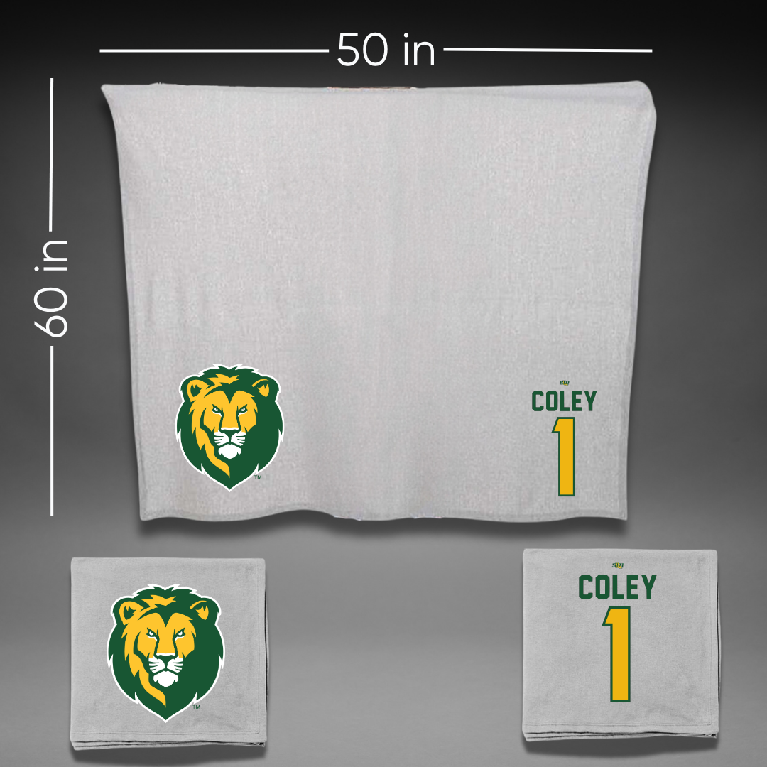 Southeastern Louisiana University Baseball Gray Blanket - #1 Parker Coley