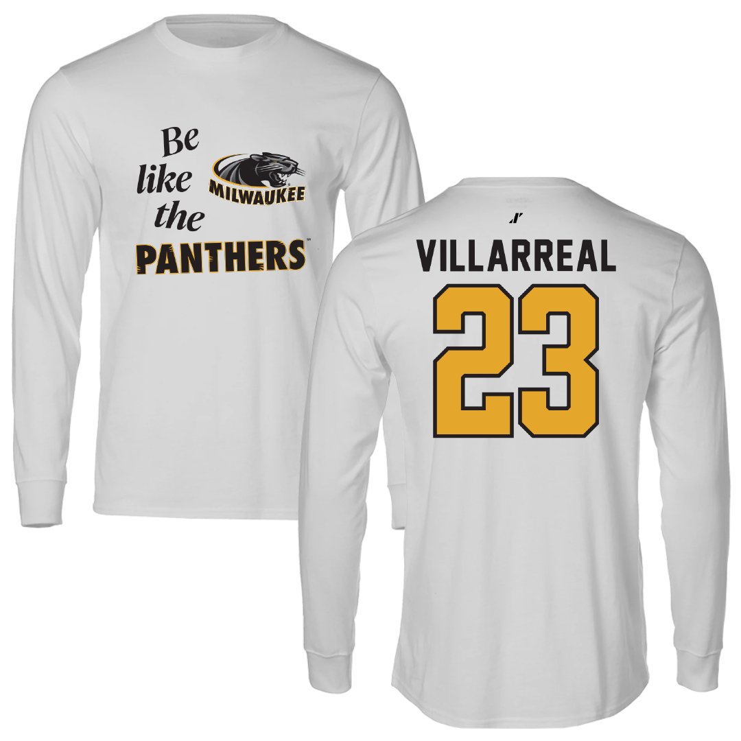 University of Wisconsin-Milwaukee Basketball Light Gray Be Like Us Performance Long Sleeve - #23 Austin Villarreal