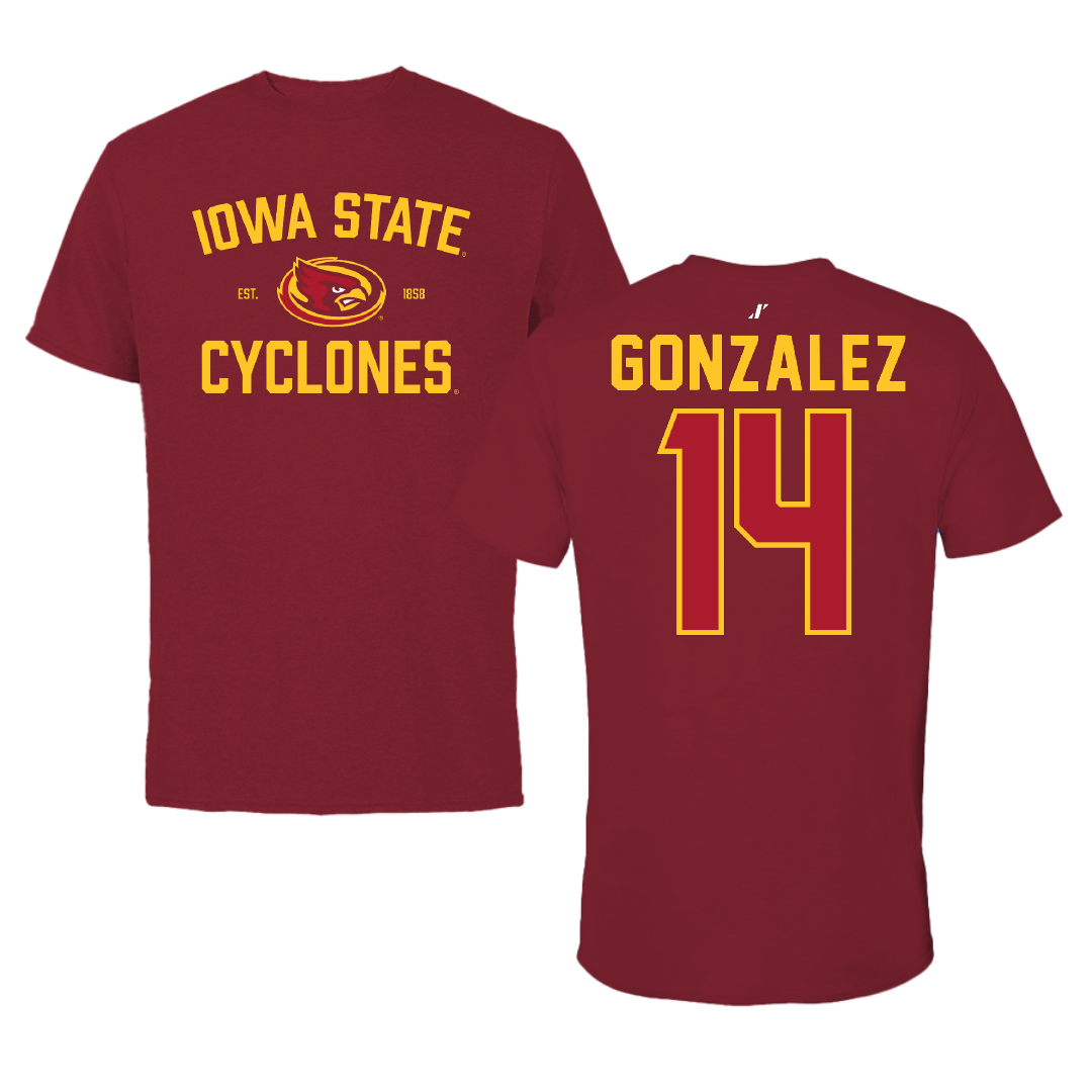 Iowa State University Volleyball Cardinal General Tee - #14 Nayeli Gonzalez