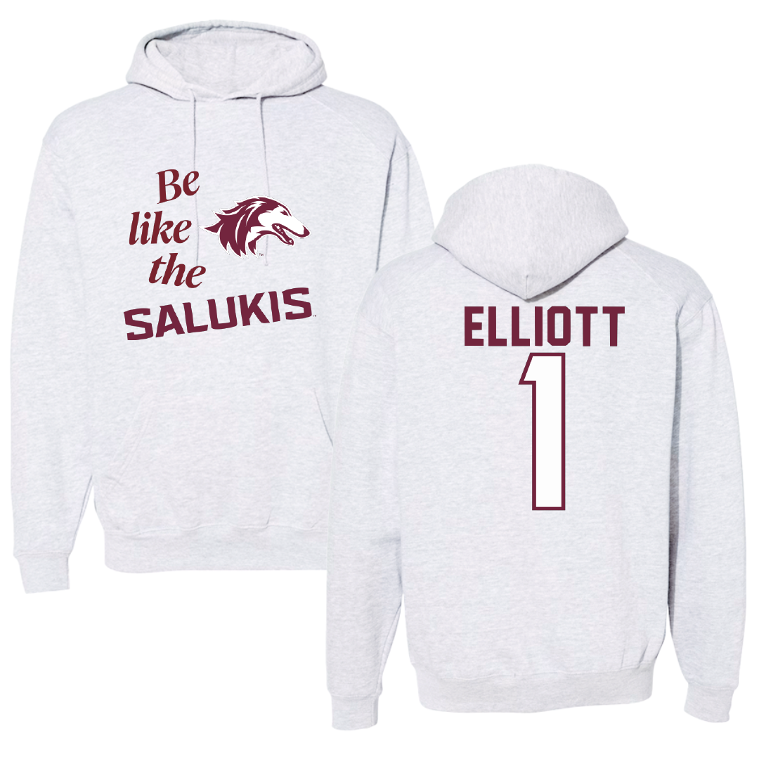 Southern Illinois University at Carbondale Football Light Gray Be Like Us Hoodie - #1 Romeir Elliott