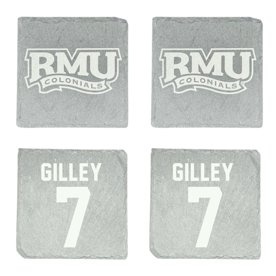 Robert Morris University Soccer Stone Coaster (4 Pack)  - #7 Chase Gilley
