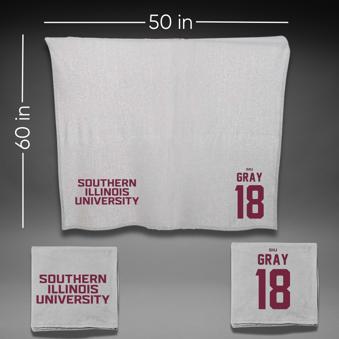 Southern Illinois University at Carbondale Baseball Gray Blanket - #18 Hesston Gray