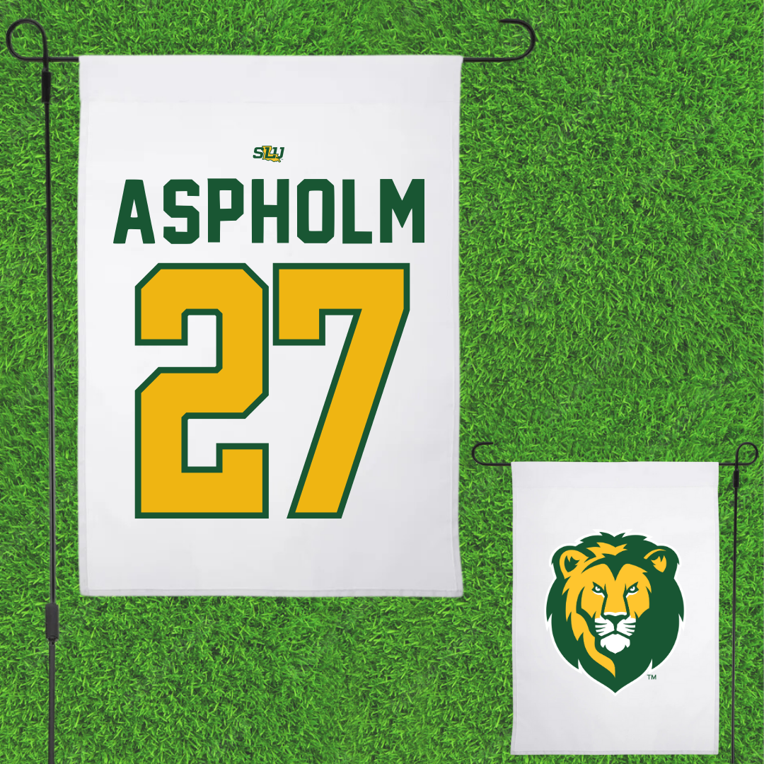 Southeastern Louisiana University Baseball White Garden Flag - #27 Dalton Aspholm