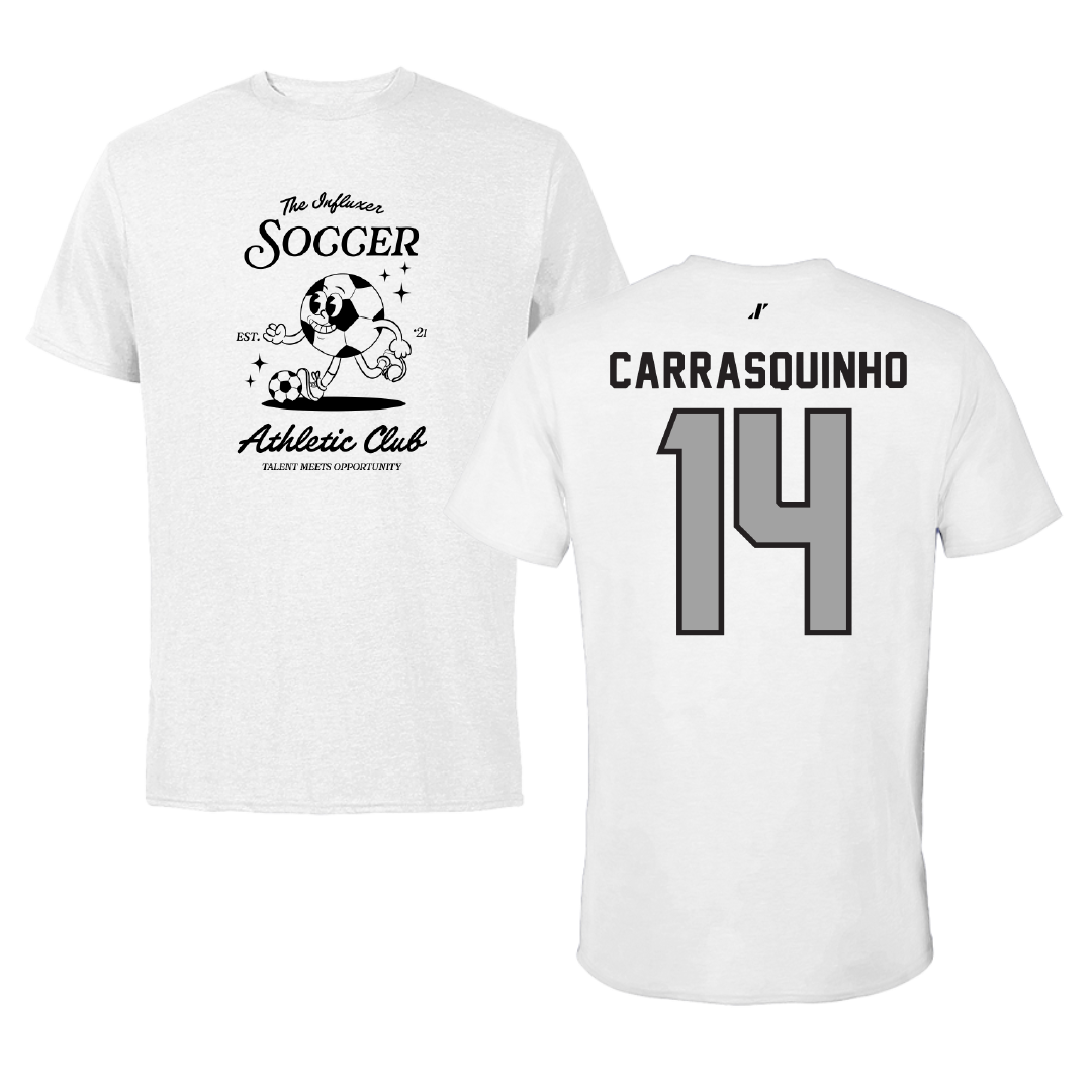 Soccer White Influxer Athletic Club Tee - #14 Miguel Carrasquinho