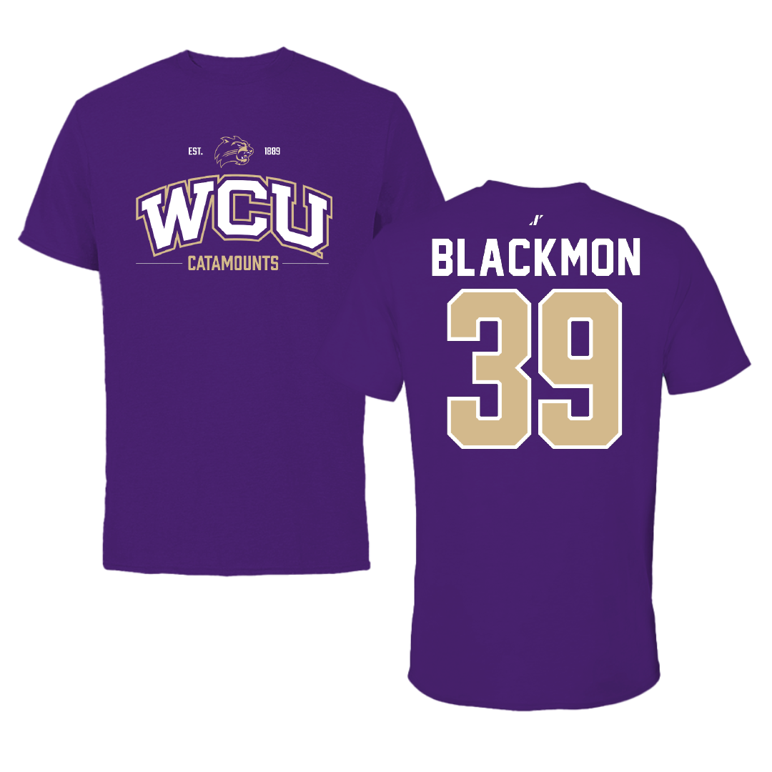 Western Carolina University Football Purple General Tee - #39 Brayden Blackmon