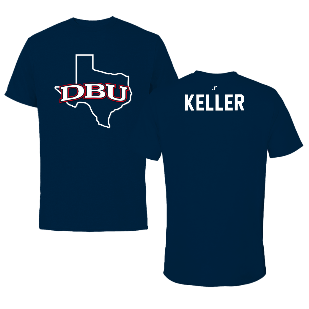 Dallas Baptist University TF and XC Navy State Performance Tee - KayCee Keller