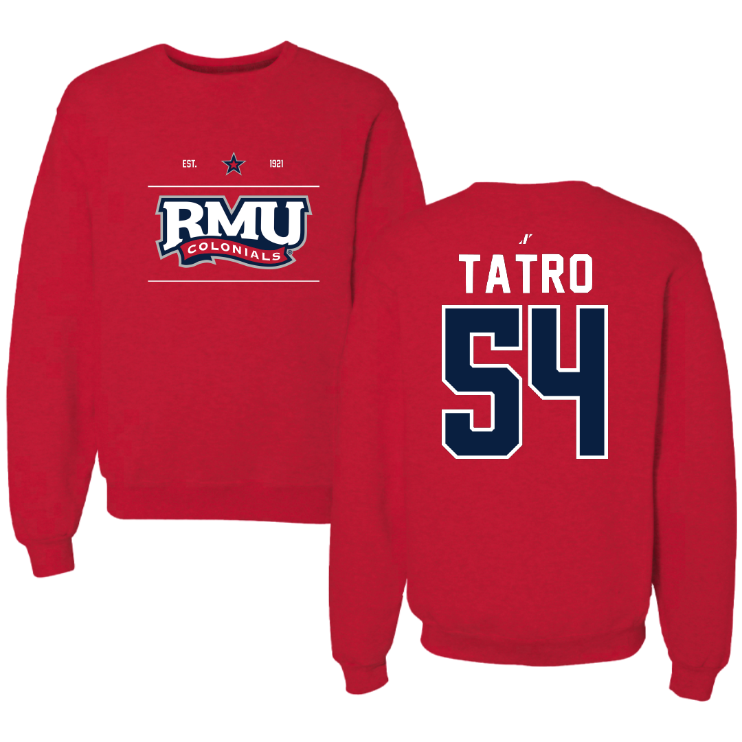 Robert Morris University Softball Red General Crewneck - #54 Kailani Tatro