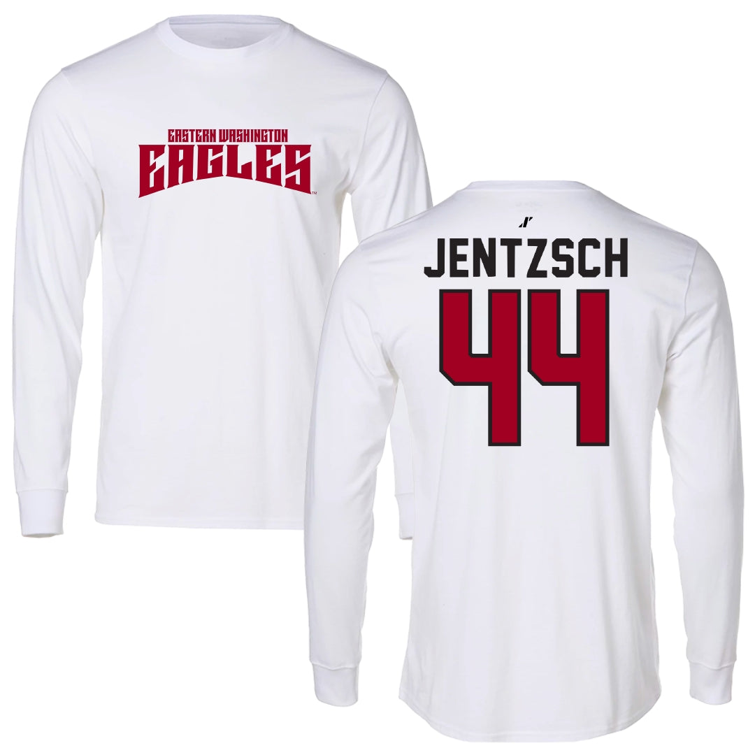 Eastern Washington University Basketball White Classic Long Sleeve - #44 Camille Jentzsch