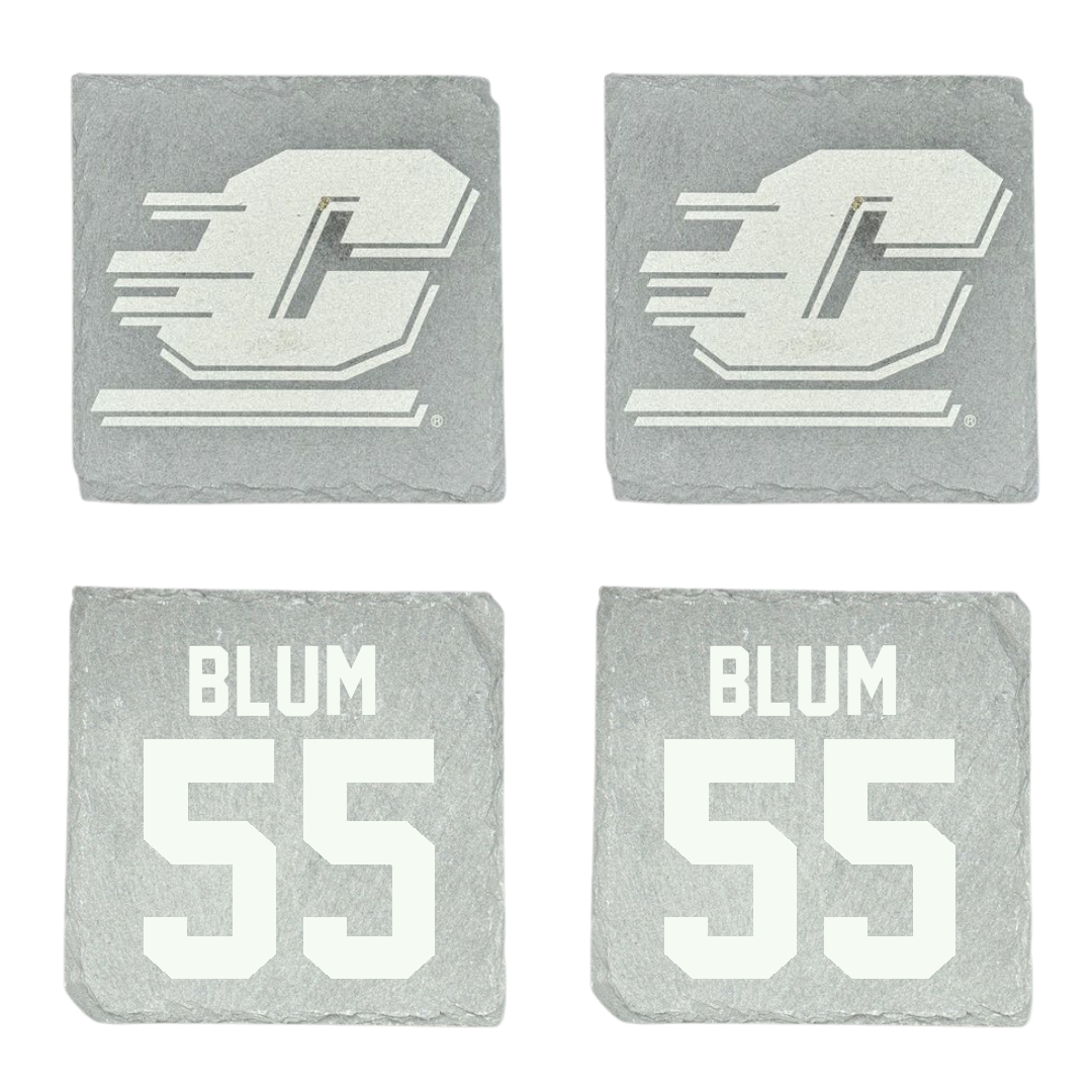 Central Michigan University Football Stone Coaster (4 Pack)  - #55 Ryan Blum