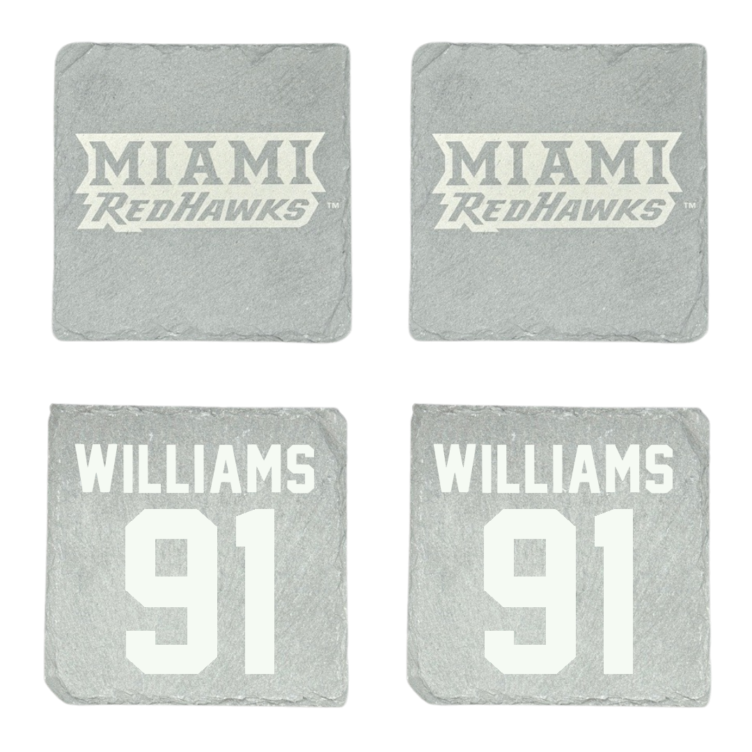 Miami University (Ohio) Football Stone Coaster (4 Pack)  - #91 Sam Williams