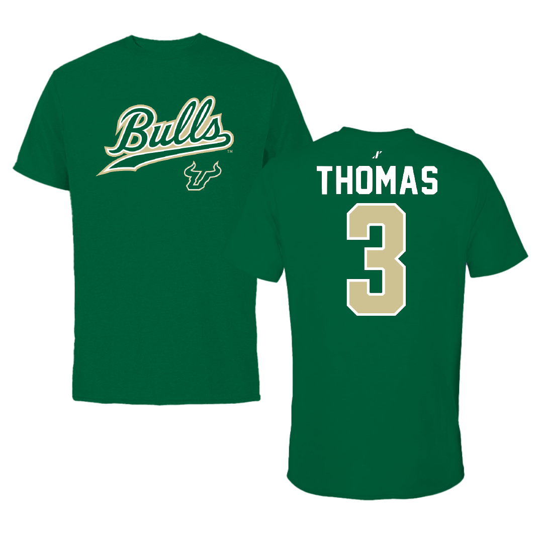 University of South Florida Volleyball Green General Tee - #3 Miya Thomas