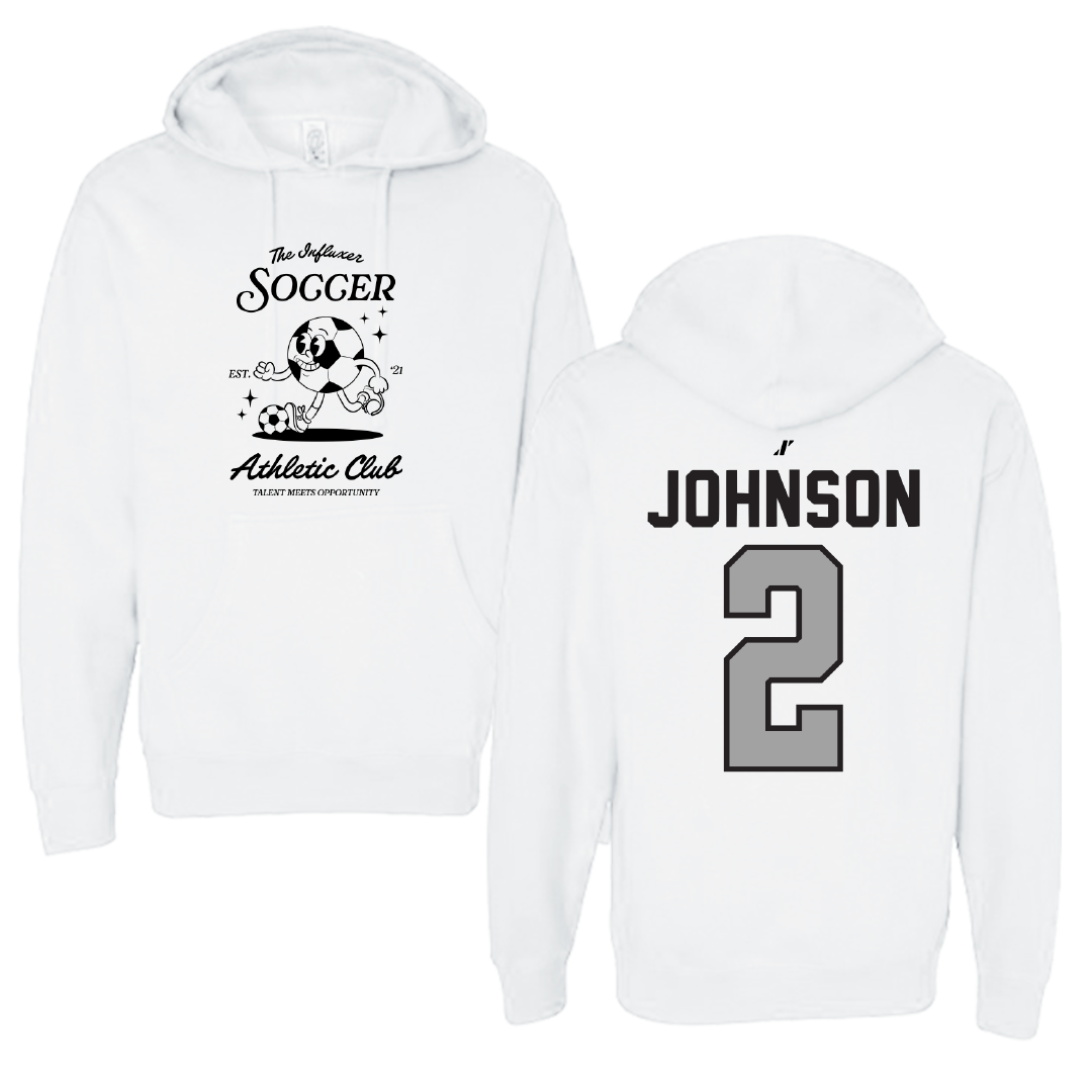 Soccer White Influxer Athletic Club Hoodie - #2 Taylor Johnson