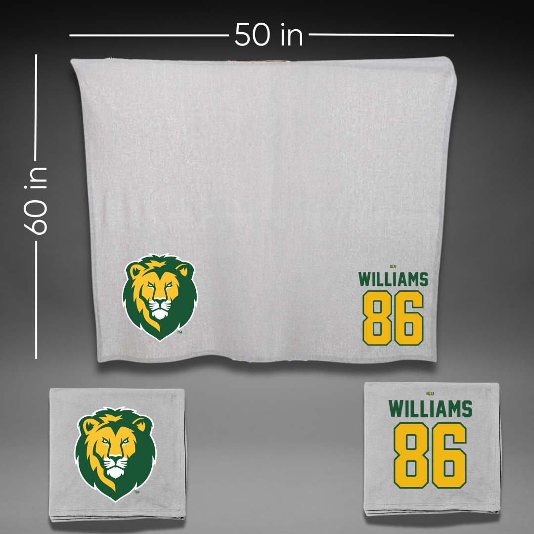 Southeastern Louisiana University Football Gray Blanket - #86 Mike Williams
