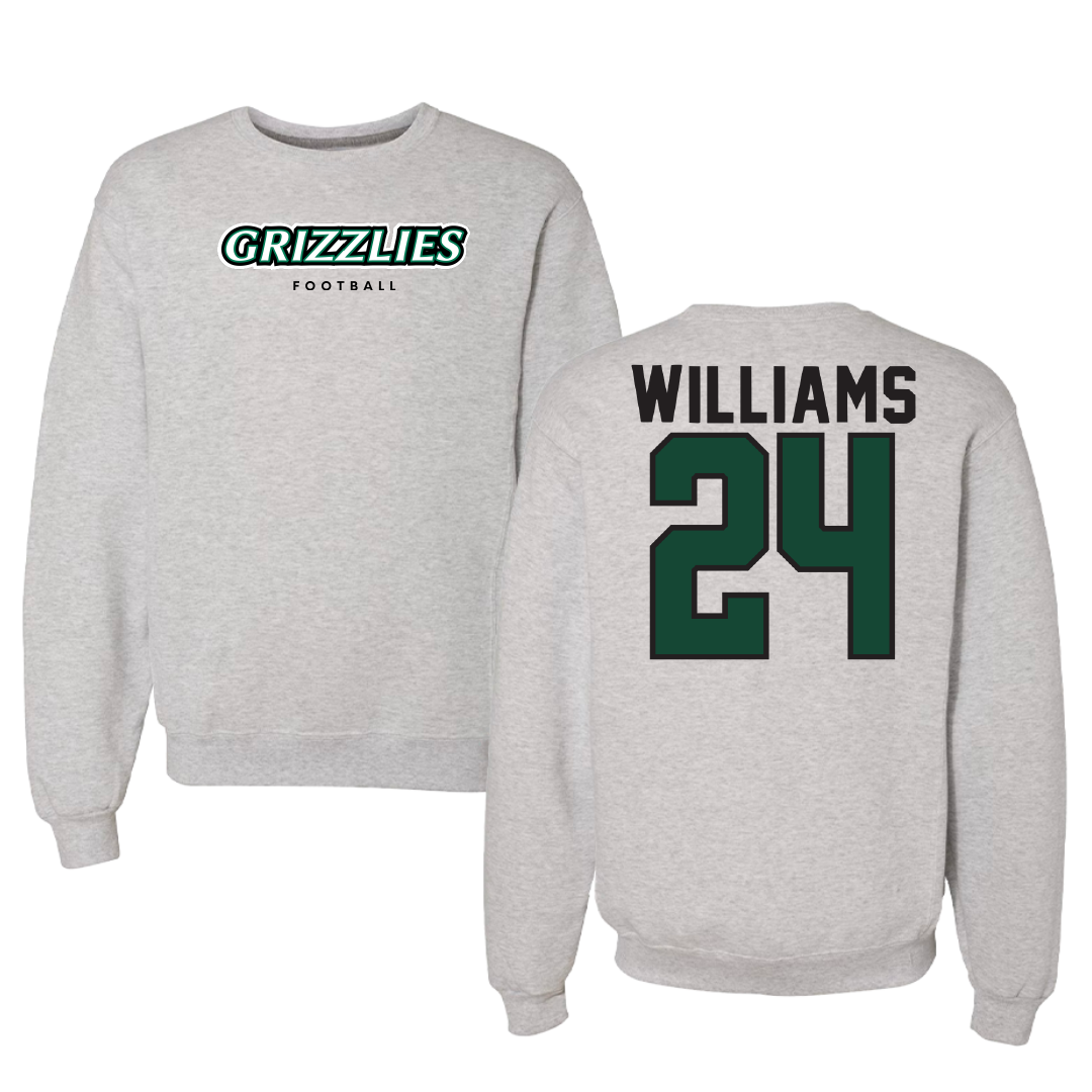 Adams State University Football Gray Grizzlies Crewneck - #24 Christopher Williams
