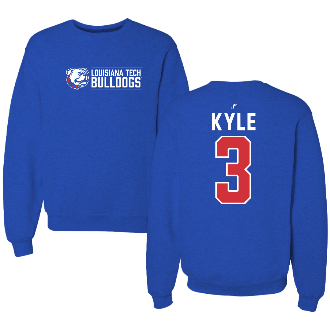 Louisiana Tech University Soccer Blue General Crewneck - #3 Avery Kyle