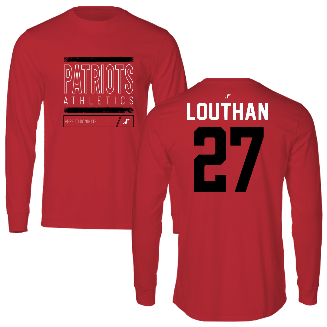 Dallas Baptist University Soccer Red Dominate Long Sleeve - #27 Anne Louthan
