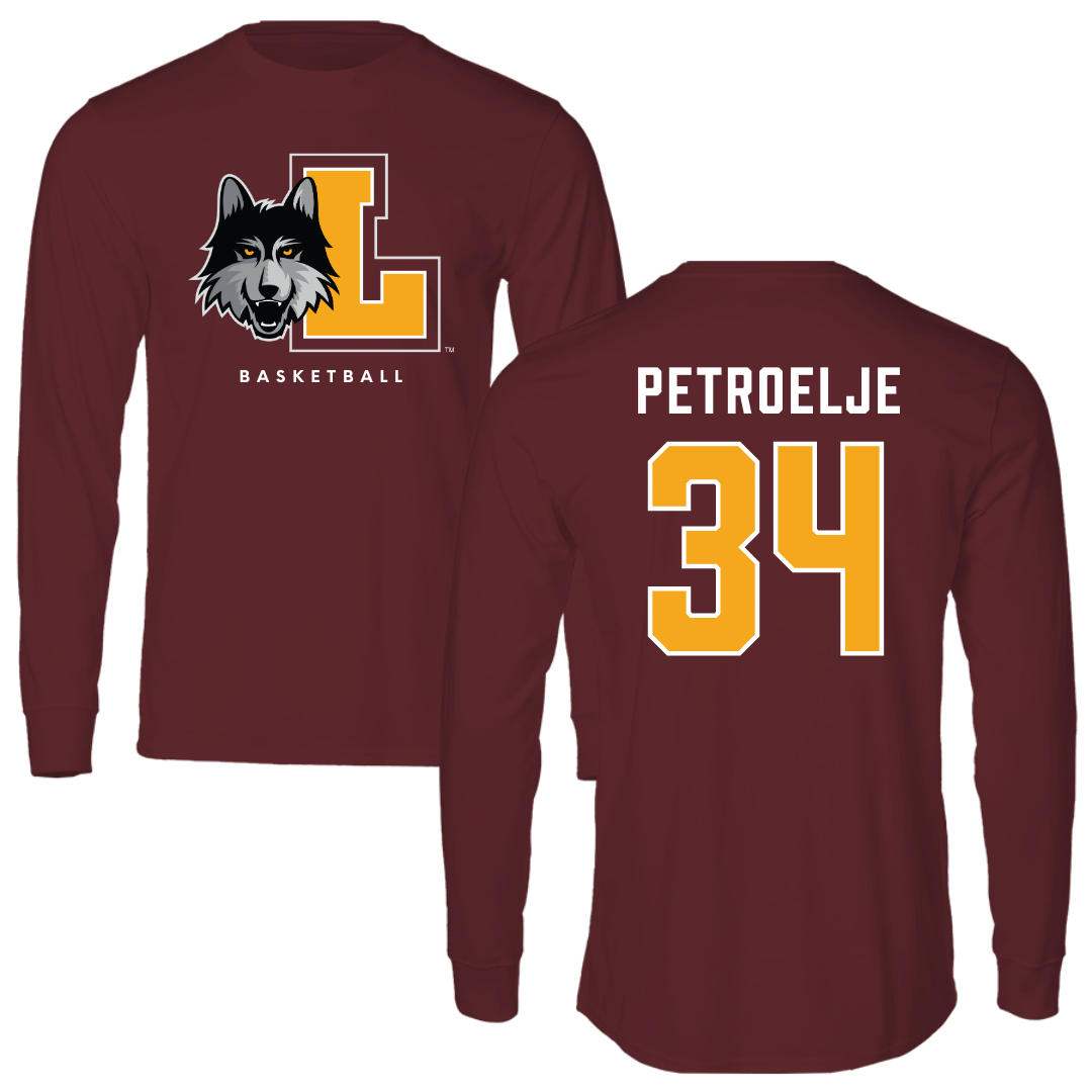 Loyola University-Chicago Basketball Maroon Mascot Performance Long Sleeve - #34 Maddie Petroelje