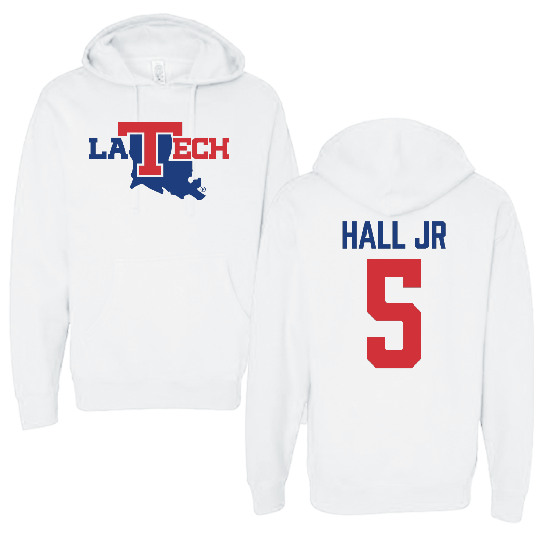 Louisiana Tech University Football White Hoodie - #5 Deshon Hall Jr