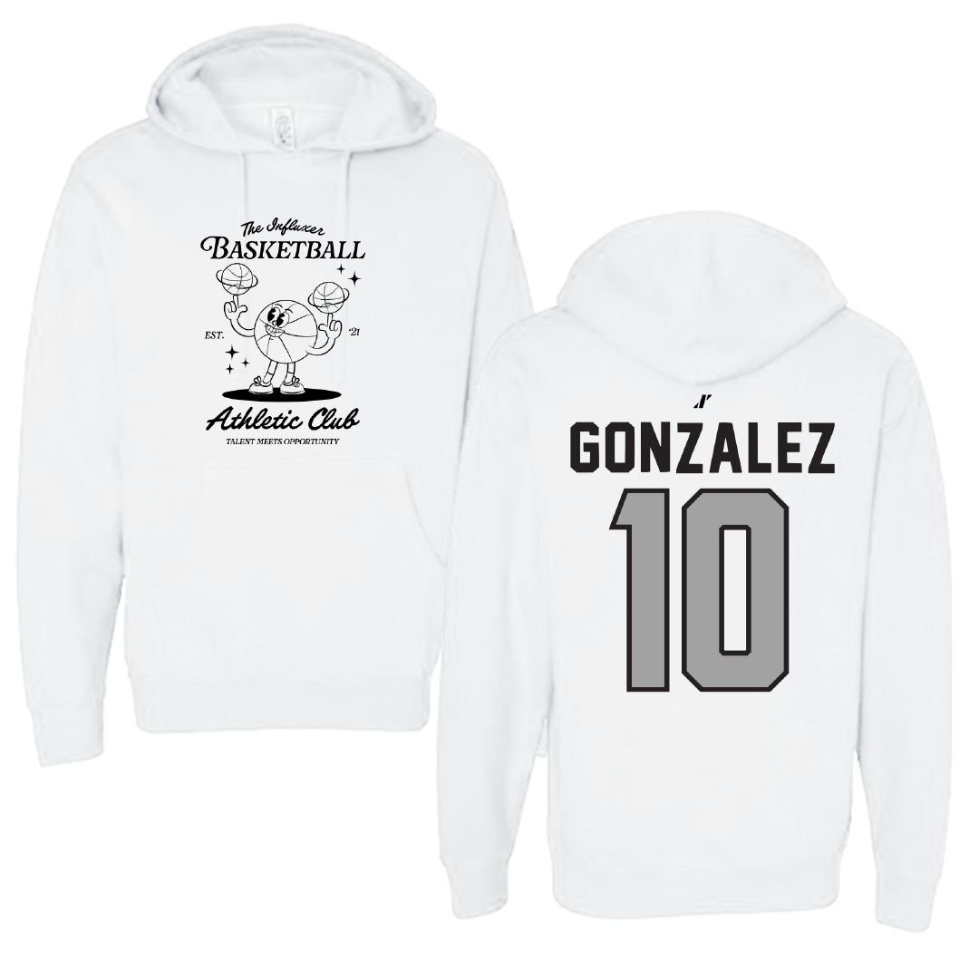 Basketball White Influxer Athletic Club Hoodie - #10 Kristian Gonzalez