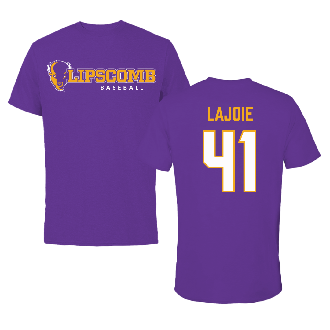 Lipscomb University Baseball Royal Purple Performance Tee - #41 Josh Lajoie