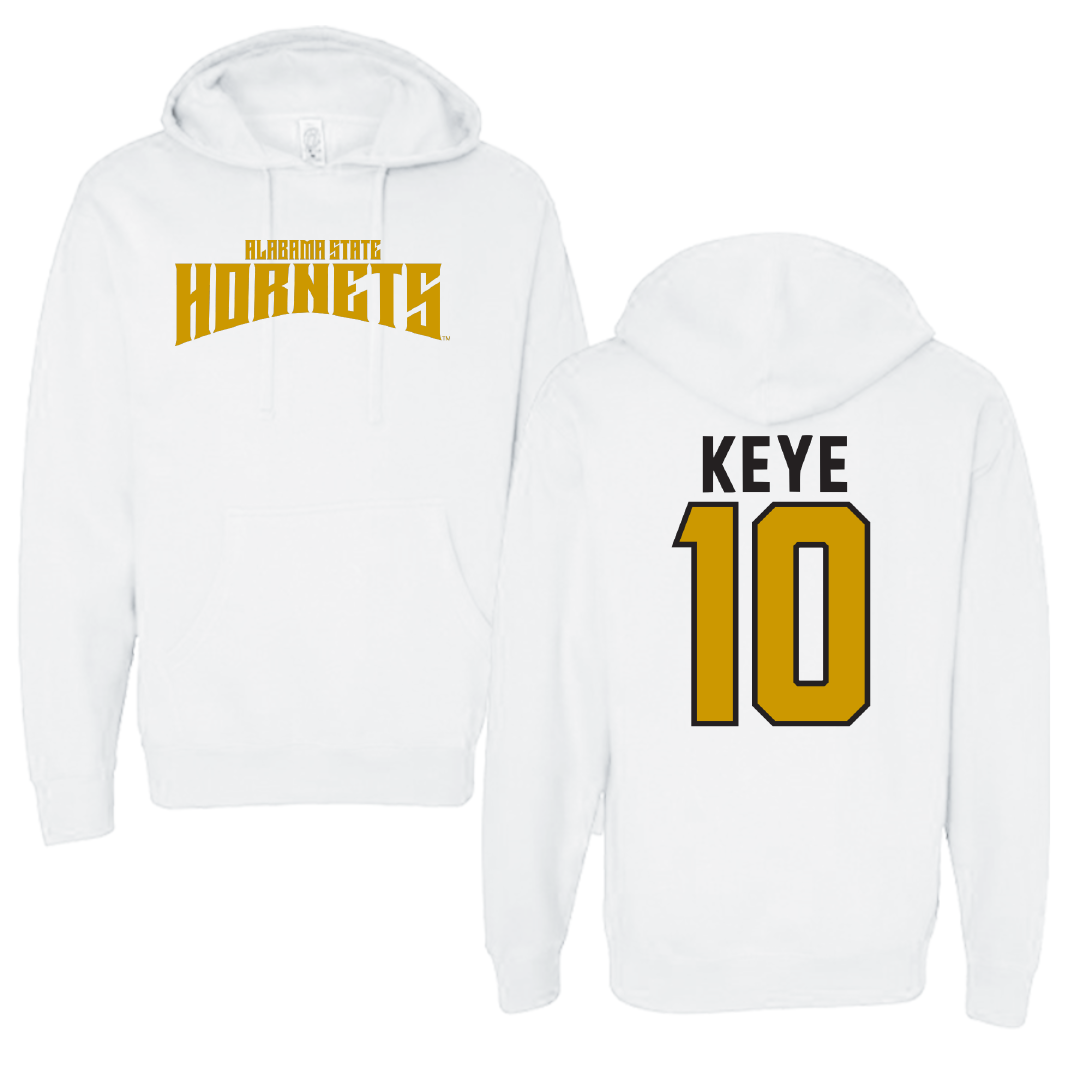 Alabama State University Football White Classic Hoodie - #10 Kareem Keye