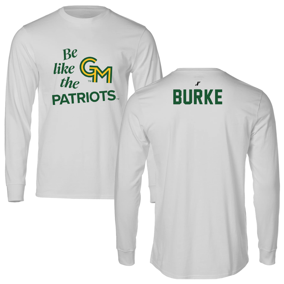 George Mason University Swimming & Diving Light Gray Be Like Us Long Sleeve - Emma Burke
