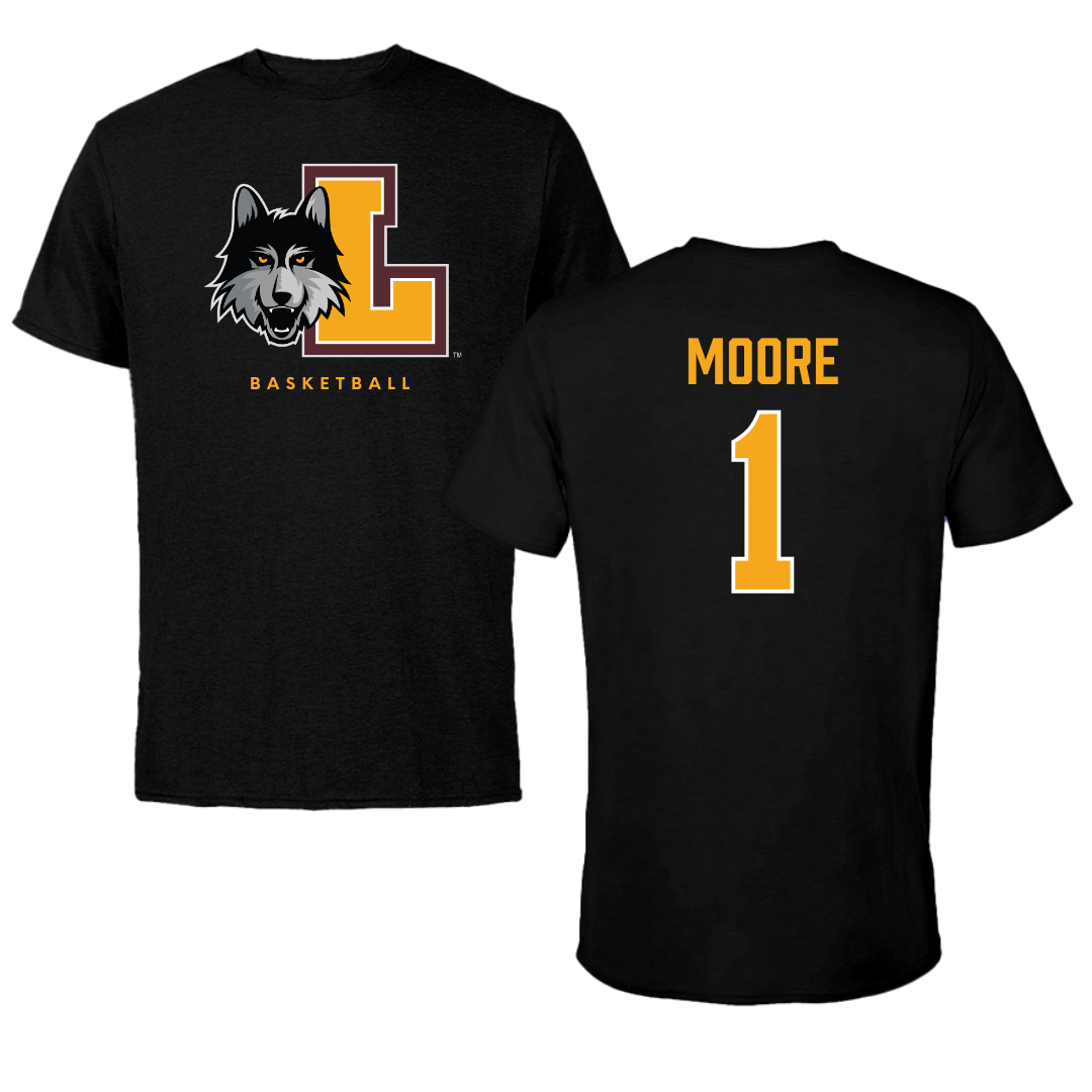 Loyola University-Chicago Basketball Black Mascot Tee - #1 Aaliyah Moore