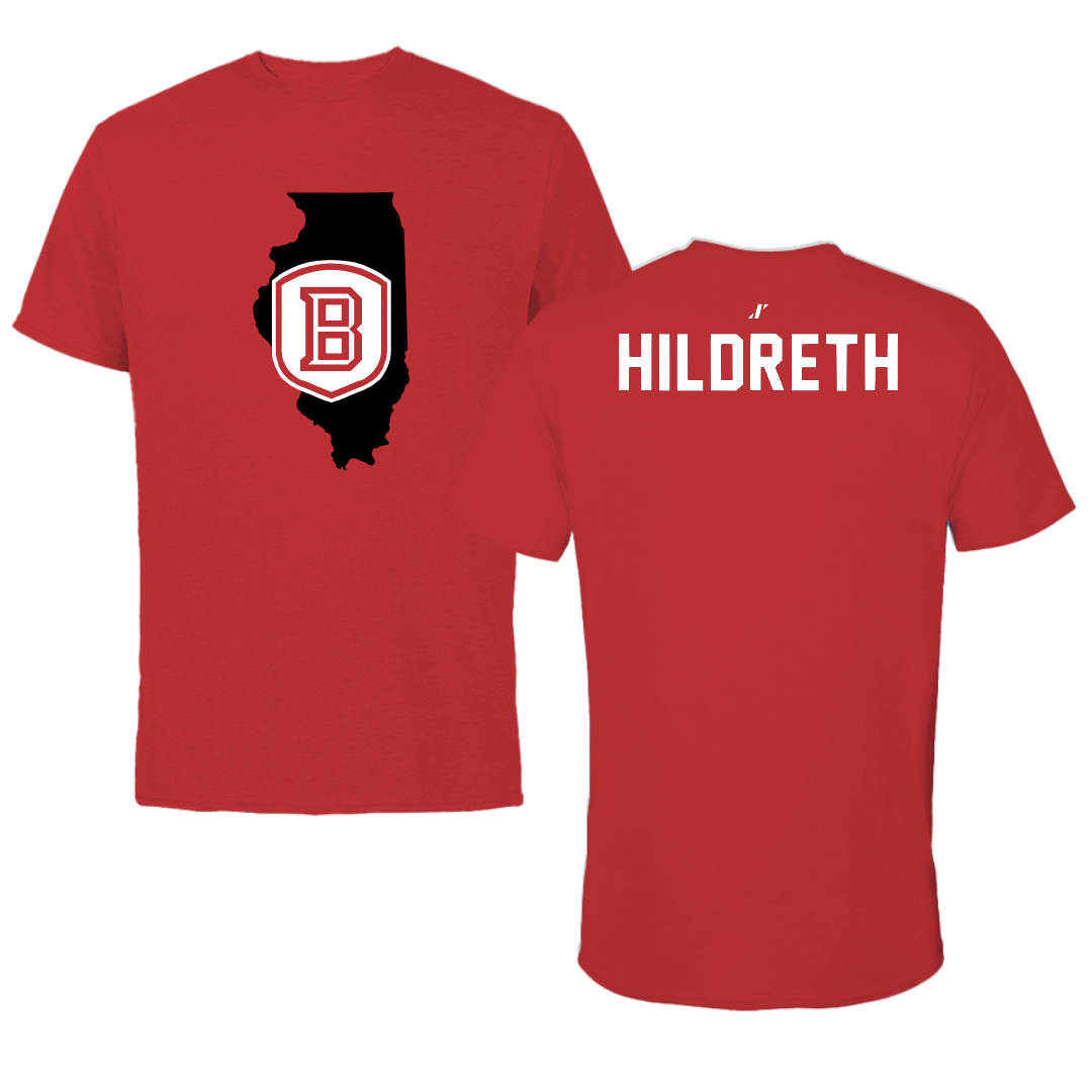 Bradley University Tennis Red State Performance Tee - Alexandra Hildreth