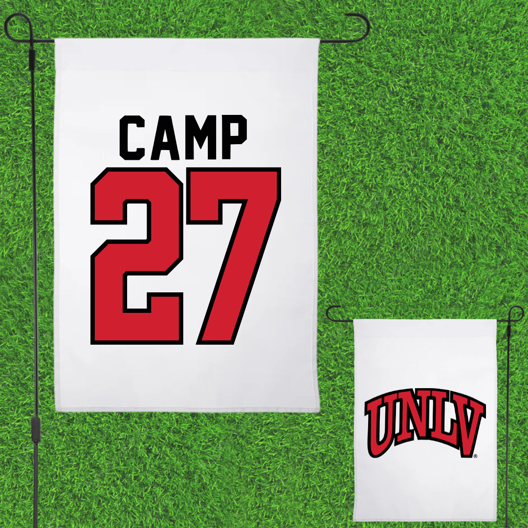 University of Nevada-Las Vegas Soccer White Garden Flag - #27 Kylie Camp