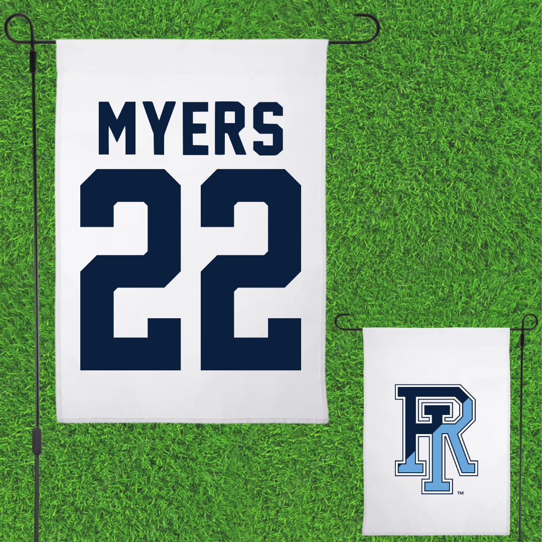 University of Rhode Island Lacrosse White Garden Flag - #22 Brinley Myers