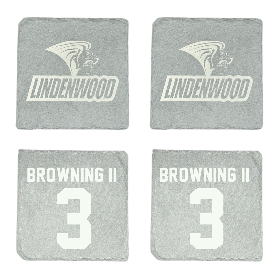 Lindenwood University Basketball Stone Coaster (4 Pack)  - #3 Markeith Browning II