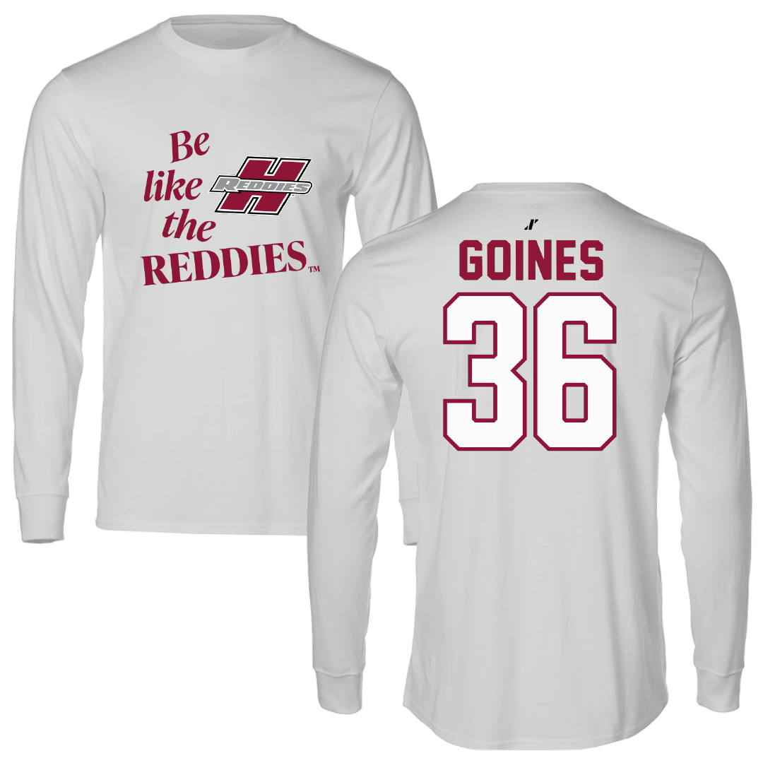 Henderson State University Baseball Light Gray Be Like Us Long Sleeve - #36 Dawson Goines