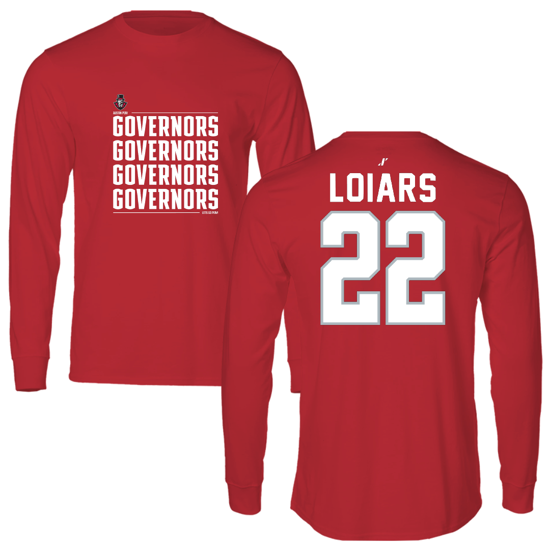 Austin Peay State University Volleyball Red General Long Sleeve - #22 Emma Loiars