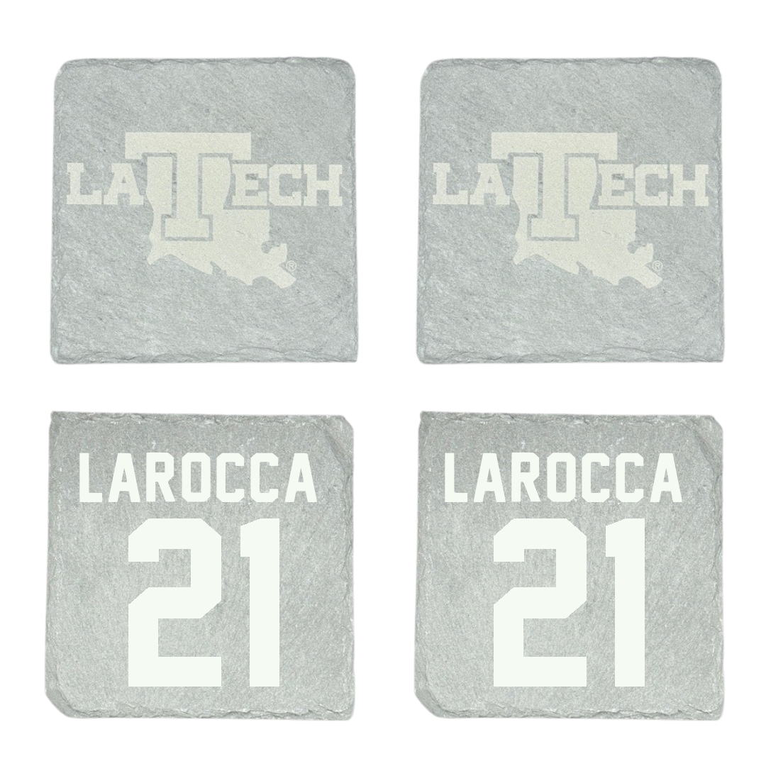 Louisiana Tech University Baseball Stone Coaster (4 Pack)  - #21 Jake LaRocca