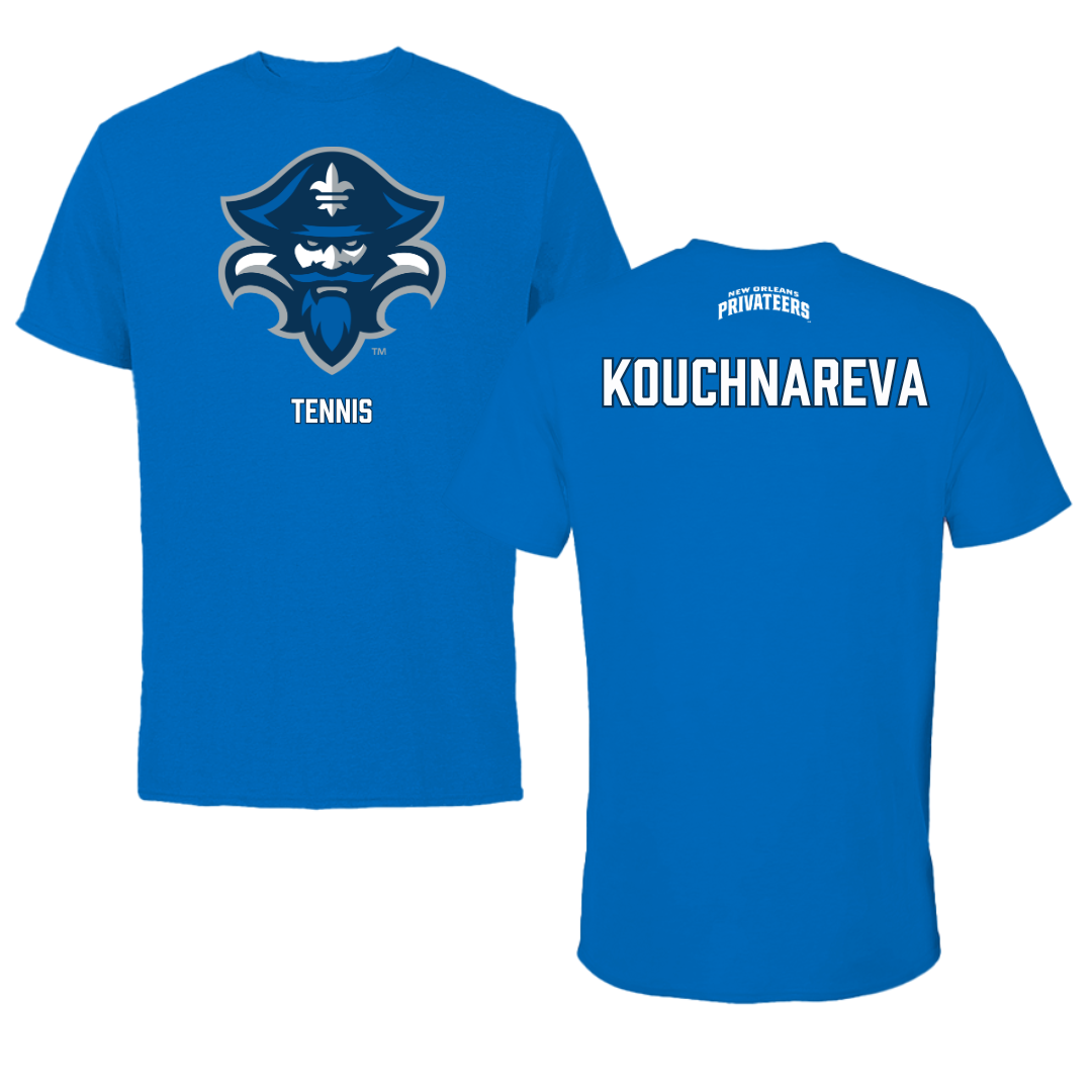 University of New Orleans Tennis Blue Mascot Performance Tee - Anastassia Kouchnareva