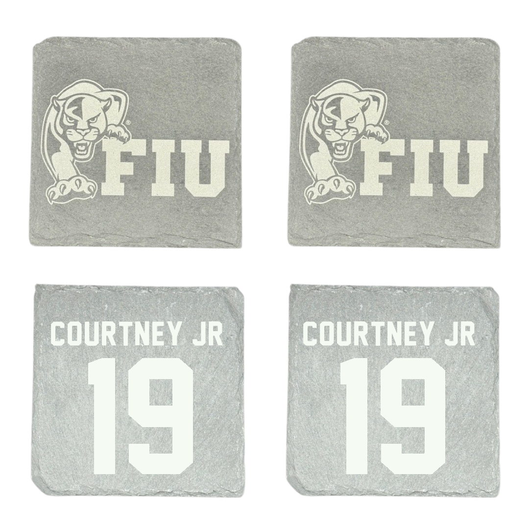Florida International University Football Stone Coaster (4 Pack)  - #19 Percy Courtney Jr