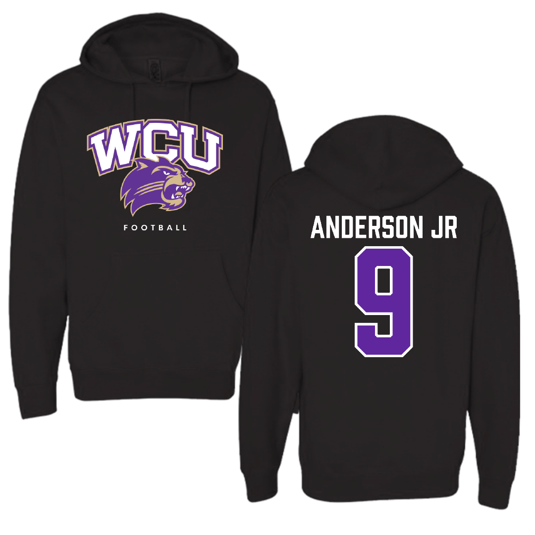 Western Carolina University Football Black Hoodie - #9 Darian Anderson Jr