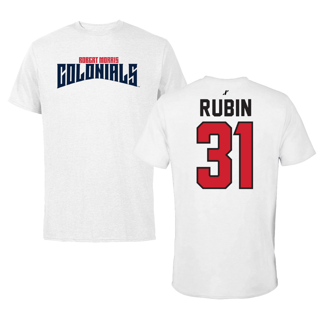 Robert Morris University Ice Hockey White Classic Tee - #31 Liv Rubin