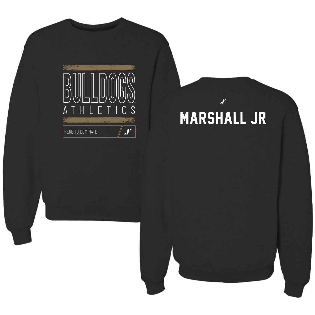 Bryant University TF and XC Black Dominate Crewneck - Mike Marshall Jr