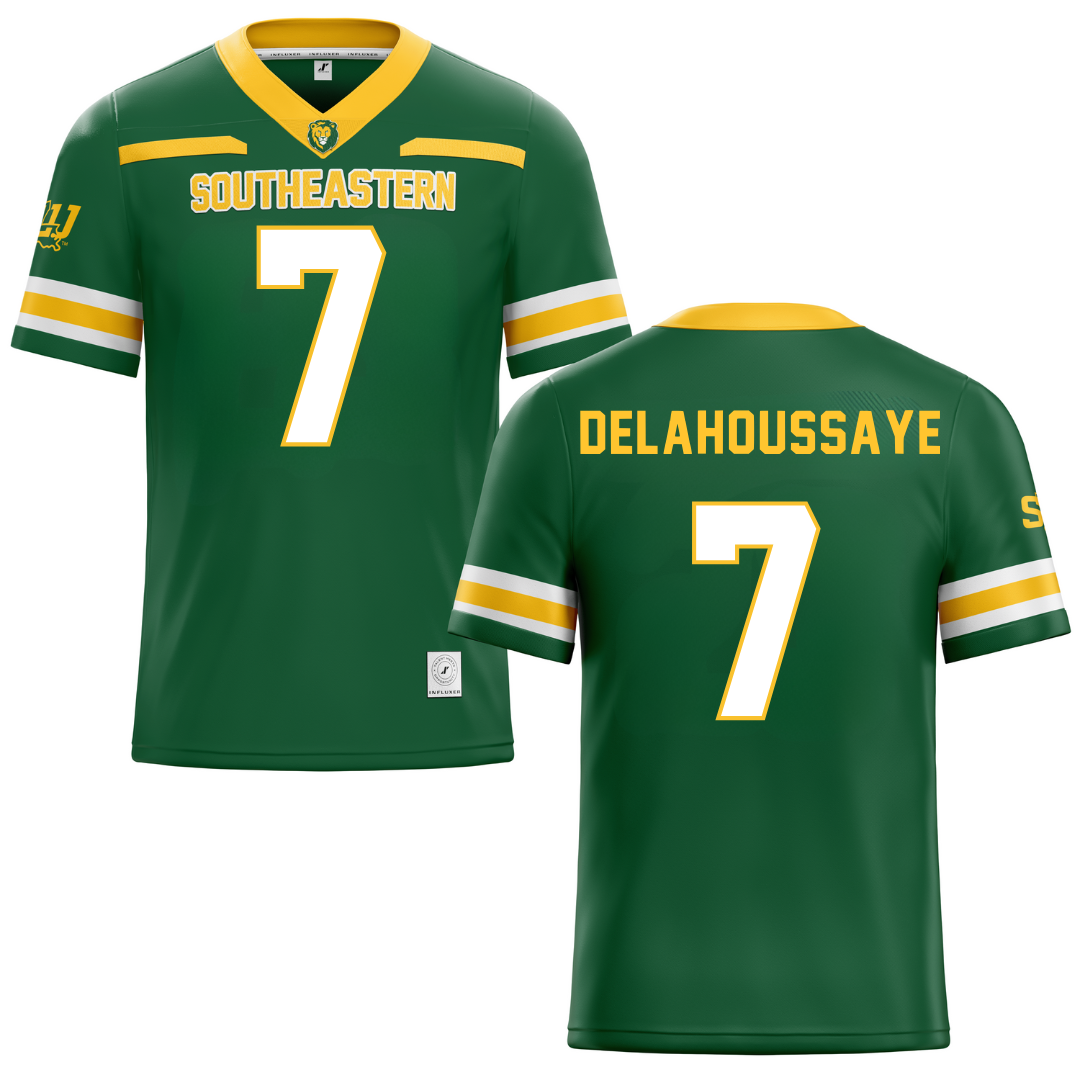 Southeastern Louisiana University Green Football Jersey - #7 Blayne Delahoussaye
