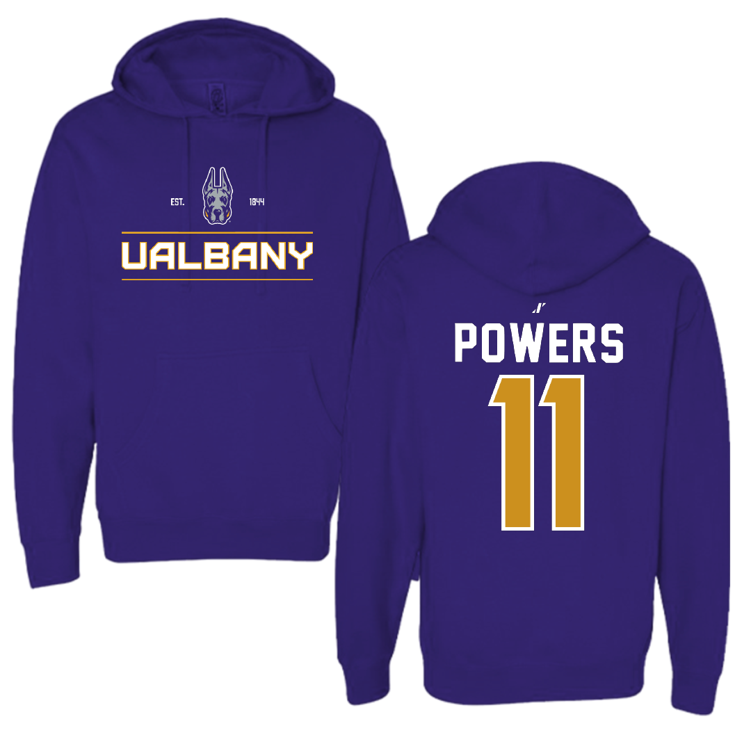 University at Albany Softball Purple General Hoodie - #11 Kate Powers