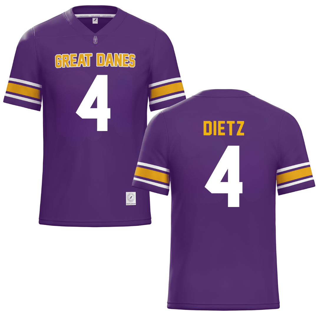 University at Albany Purple Football Jersey - #4 MarQeese Dietz